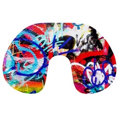 Crazy Grafitti Travel Neck Pillow by essentialimage