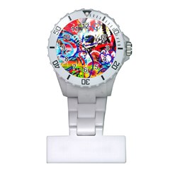 Crazy Grafitti Plastic Nurses Watch by essentialimage