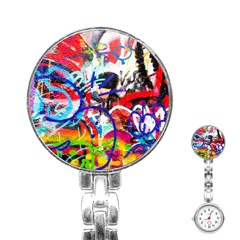 Crazy Grafitti Stainless Steel Nurses Watch by essentialimage