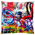 Crazy Grafitti Standard Flano Cushion Case (Two Sides) Front