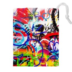 Crazy Grafitti Drawstring Pouch (4xl) by essentialimage