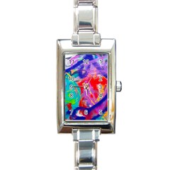 Crazy Graffiti Rectangle Italian Charm Watch by essentialimage