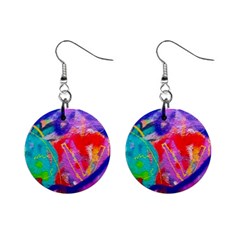 Crazy Graffiti Mini Button Earrings by essentialimage