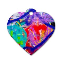 Crazy Graffiti Dog Tag Heart (two Sides) by essentialimage