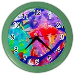 Crazy Graffiti Color Wall Clock Front