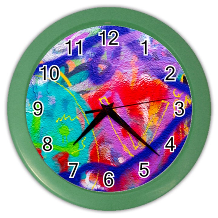 Crazy Graffiti Color Wall Clock