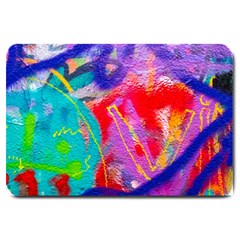 Crazy Graffiti Large Doormat  by essentialimage