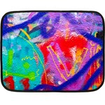 Crazy Graffiti Double Sided Fleece Blanket (Mini)  35 x27  Blanket Front