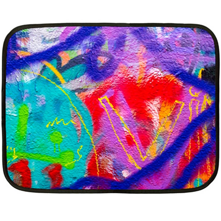 Crazy Graffiti Double Sided Fleece Blanket (Mini) 