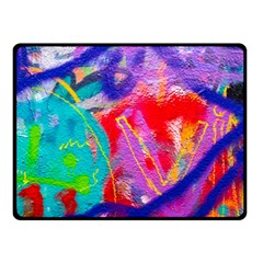 Crazy Graffiti Double Sided Fleece Blanket (small)  by essentialimage