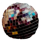 Disco Ball Large 18  Premium Round Cushions Front