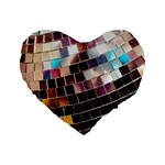 Disco Ball Standard 16  Premium Heart Shape Cushions Front