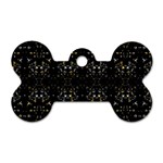 Fancy Ethnic Print Dog Tag Bone (Two Sides) Back