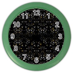 Fancy Ethnic Print Color Wall Clock by dflcprintsclothing