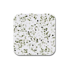 Square Motif Abstract Geometric Pattern Rubber Square Coaster (4 Pack)  by dflcprintsclothing