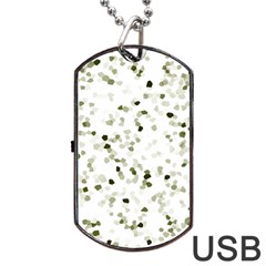 Square Motif Abstract Geometric Pattern Dog Tag Usb Flash (one Side)