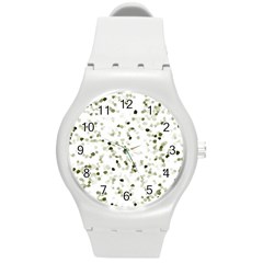 Square Motif Abstract Geometric Pattern Round Plastic Sport Watch (m) by dflcprintsclothing