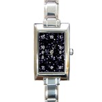 Square Motif Abstract Geometric Pattern 2 Rectangle Italian Charm Watch Front