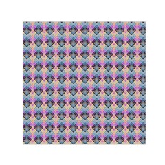 Pink And Blue Small Satin Scarf (square) by Sparkle