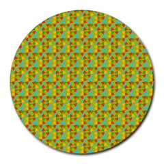 Lemon And Yellow Round Mousepads by Sparkle