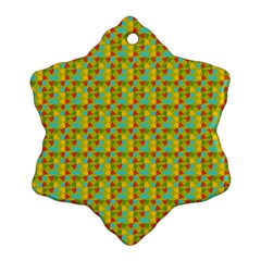 Lemon And Yellow Snowflake Ornament (two Sides) by Sparkle