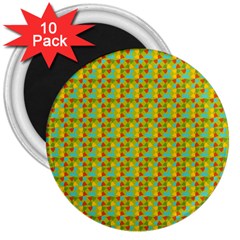 Lemon And Yellow 3  Magnets (10 Pack)  by Sparkle