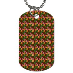 Floral Dog Tag (one Side)