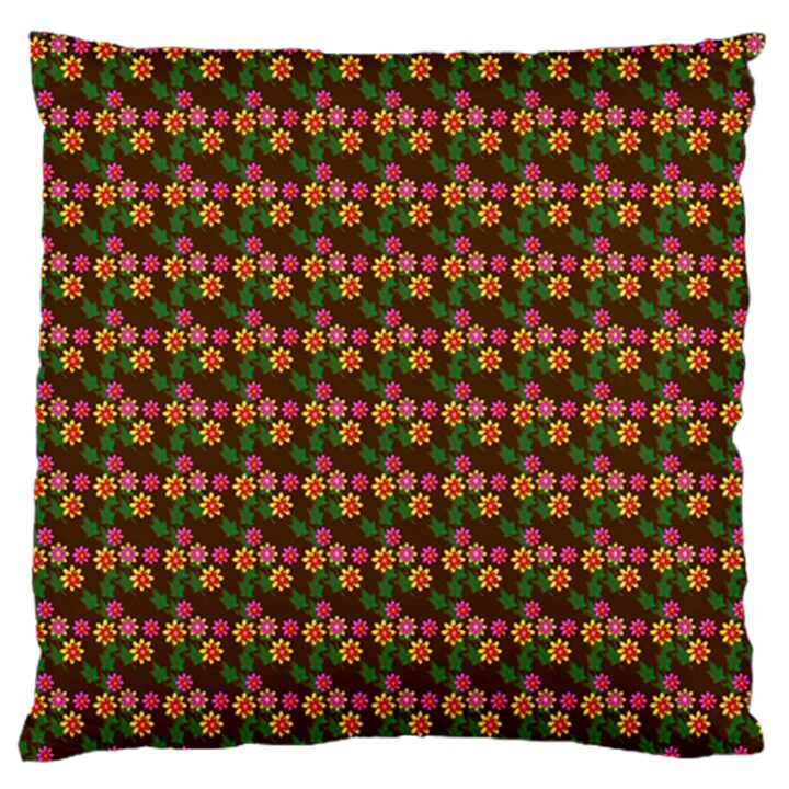 Floral Standard Flano Cushion Case (One Side)