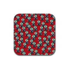 Zombie Virus Rubber Coaster (square)  by helendesigns