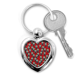 Zombie Virus Key Chain (heart) by helendesigns