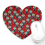 Zombie Virus Heart Mousepads Front