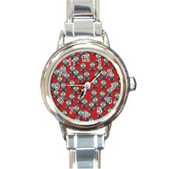 Zombie Virus Round Italian Charm Watch by helendesigns