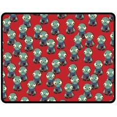 Zombie Virus Double Sided Fleece Blanket (medium)  by helendesigns