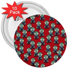 Zombie Virus 3  Buttons (10 Pack)  by helendesigns