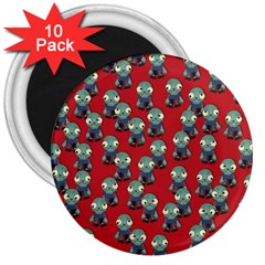 Zombie Virus 3  Magnets (10 Pack)  by helendesigns