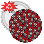 Zombie Virus 3  Buttons (10 pack)  Front