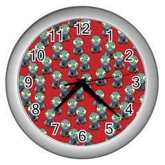 Zombie Virus Wall Clock (silver) by helendesigns