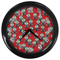 Zombie Virus Wall Clock (black) by helendesigns