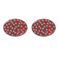 Zombie Virus Cufflinks (oval) by helendesigns