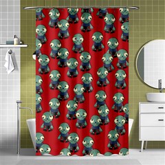 Zombie Virus Shower Curtain 48  X 72  (small)  by helendesigns