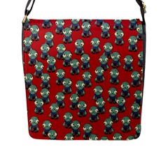 Zombie Virus Flap Closure Messenger Bag (l) by helendesigns