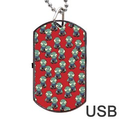 Zombie Virus Dog Tag Usb Flash (two Sides)