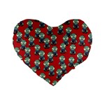 Zombie Virus Standard 16  Premium Flano Heart Shape Cushions Front