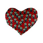 Zombie Virus Standard 16  Premium Flano Heart Shape Cushions Back