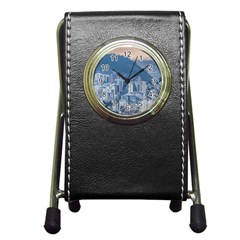 Aerial Cityscape Quito Ecuador Pen Holder Desk Clock