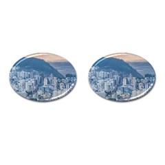 Aerial Cityscape Quito Ecuador Cufflinks (oval) by dflcprintsclothing