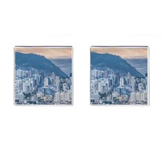 Aerial Cityscape Quito Ecuador Cufflinks (square) by dflcprintsclothing