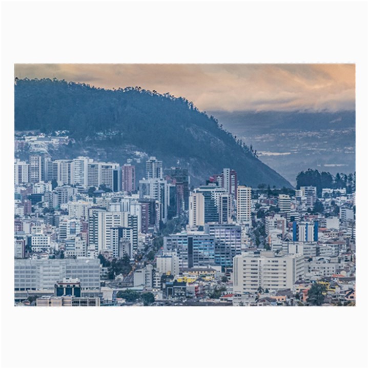 Aerial Cityscape Quito Ecuador Large Glasses Cloth