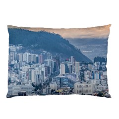 Aerial Cityscape Quito Ecuador Pillow Case by dflcprintsclothing