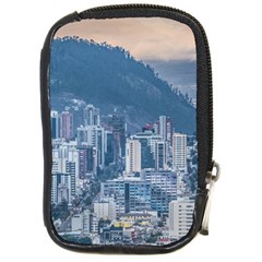 Aerial Cityscape Quito Ecuador Compact Camera Leather Case by dflcprintsclothing